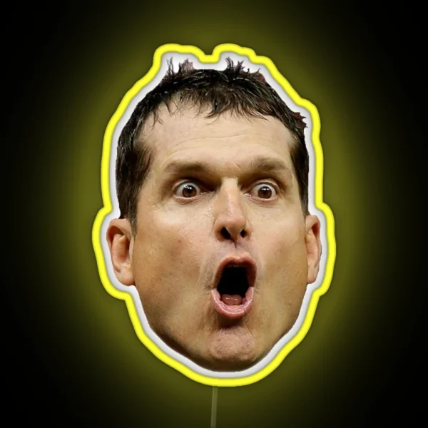 Jim Harbaugh RGB Neon Sign