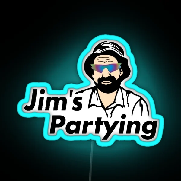 Jim S Partying RGB Neon Sign