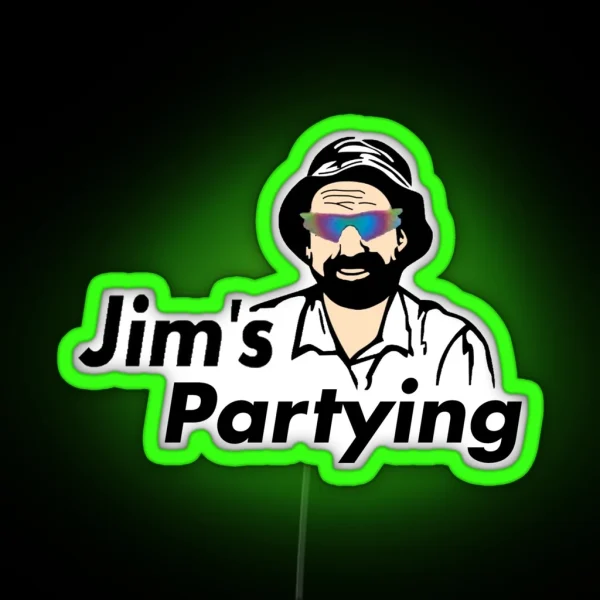 Jim S Partying RGB Neon Sign