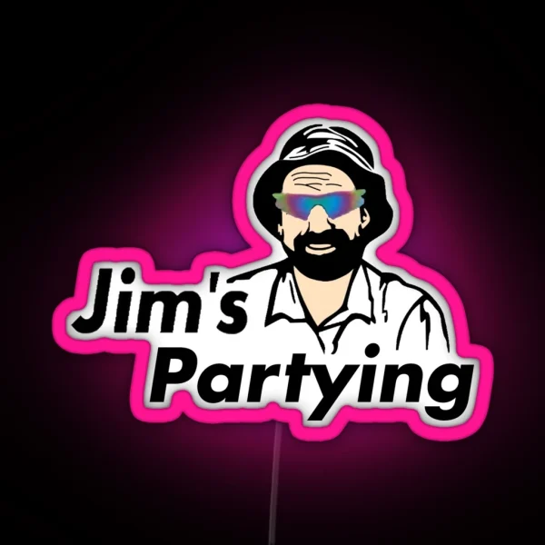 Jim S Partying RGB Neon Sign