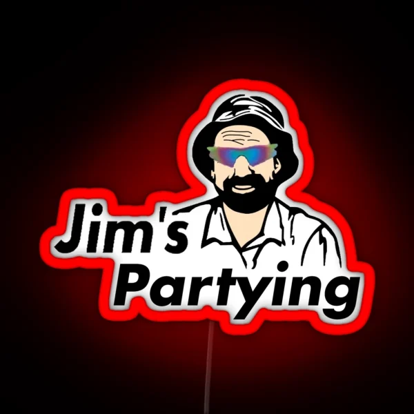 Jim S Partying RGB Neon Sign