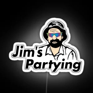 Jim S Partying RGB Neon Sign