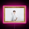 RGB Color Changing Jimin Portrait Neon Sign with Dynamic Lighting Effects
