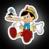 Whimsical Pinocchio-themed RGB neon wall art for children's room decor.