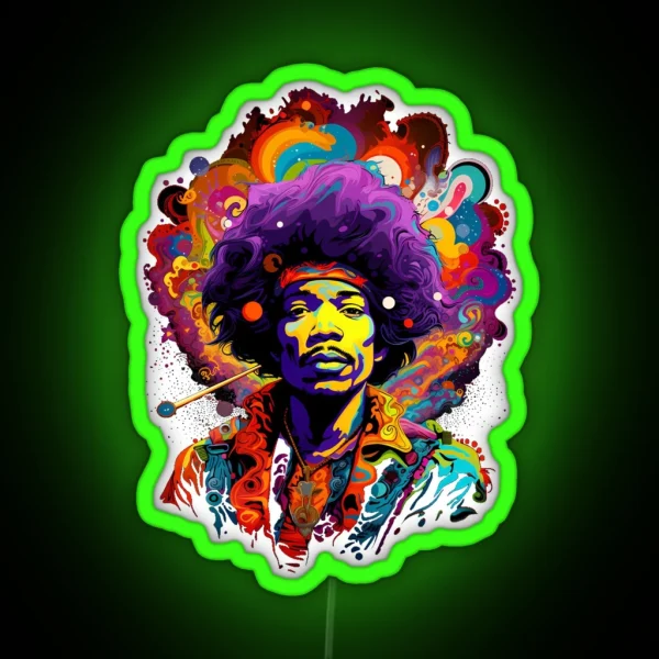 Jimmy Hendrix RGB Neon Sign