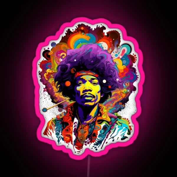 Jimmy Hendrix RGB Neon Sign