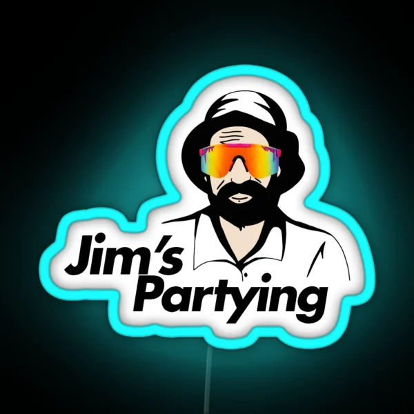 Jims Partying RGB Neon Sign