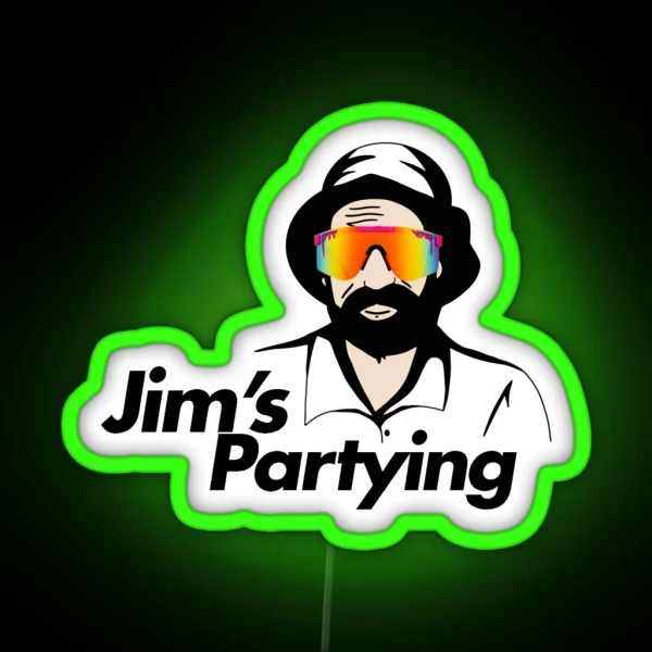 Jims Partying RGB Neon Sign