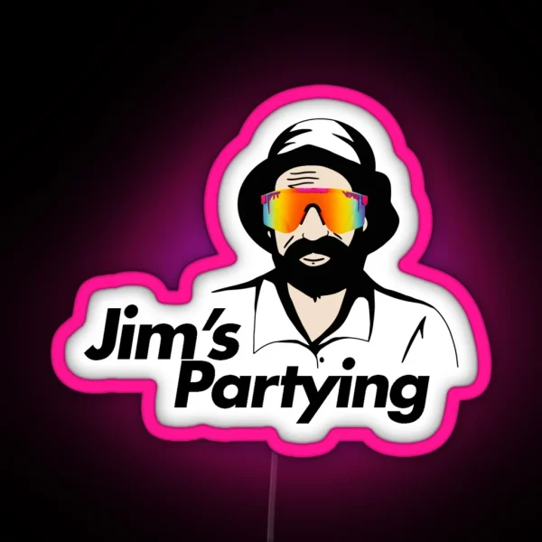 Jims Partying RGB Neon Sign