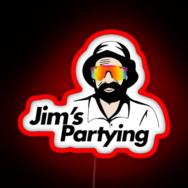 Jims Partying RGB Neon Sign