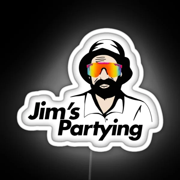 Jims Partying RGB Neon Sign