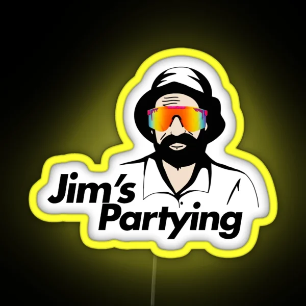 Jims Partying RGB Neon Sign