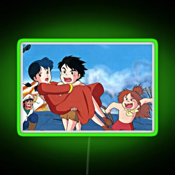 Jimsy Future Boy Conan Character In A Science Fiction RGB Neon Sign