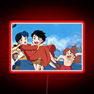 Jimsy Future Boy Conan Character In A Science Fiction Anime Serie RGB Neon Sign