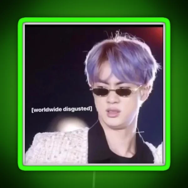 JIN Reaction Picture RGB Neon Sign
