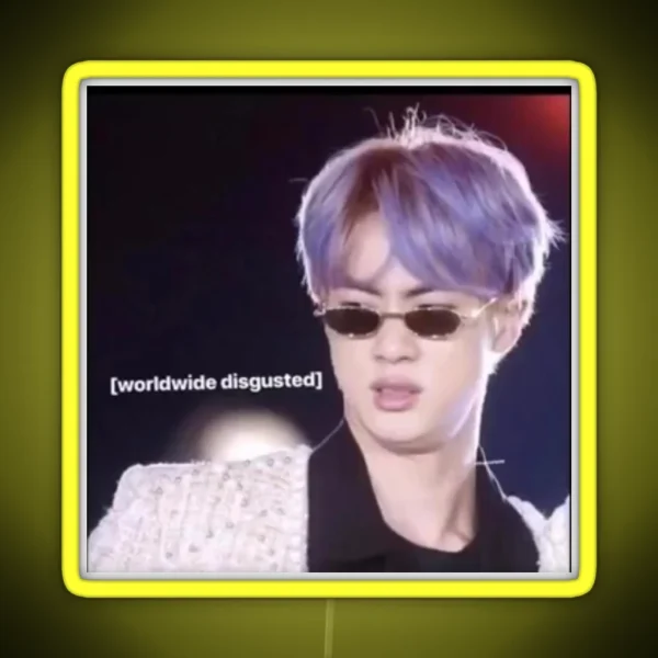 JIN Reaction Picture RGB Neon Sign