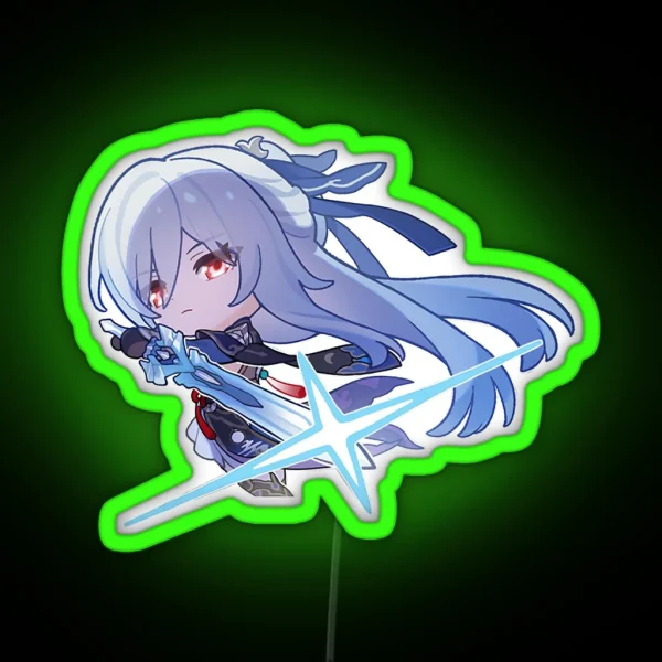 Jingliu Honkai Star Rail Led Sword Champion RGB Neon Sign