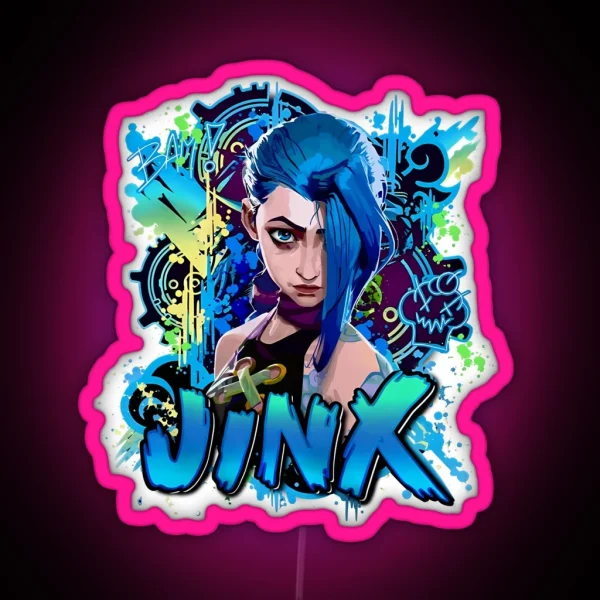 Jinx Arcane Movie Character RGB Neon Sign