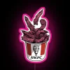 Vibrant RGB neon finger lickin good customizable restaurant wall decoration artwork