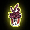 LED finger lickin' good neon sign with colorful RGB display
