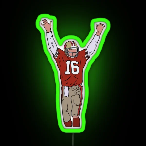 Joe Montana Celebration RGB Neon Sign