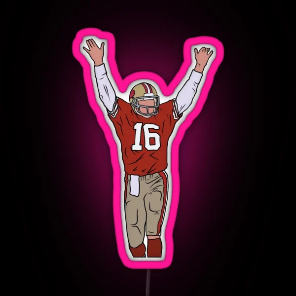 Joe Montana Celebration RGB Neon Sign