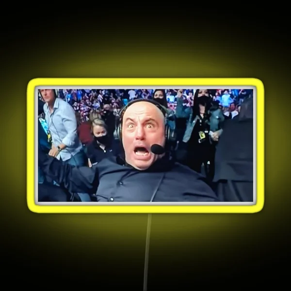 Joe Rogan UFC Commentary Reaction RGB Neon Sign