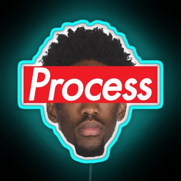 Joel Embiid Philadelphia 76ers Process RGB Neon Sign