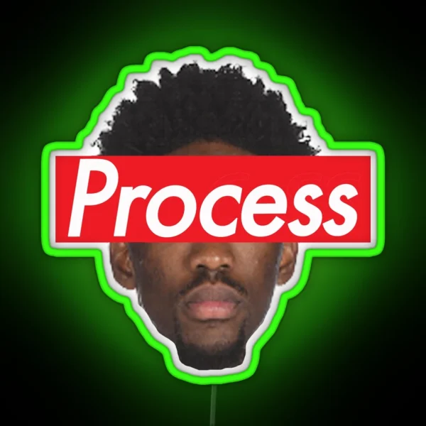 Joel Embiid Philadelphia 76ers Process RGB Neon Sign