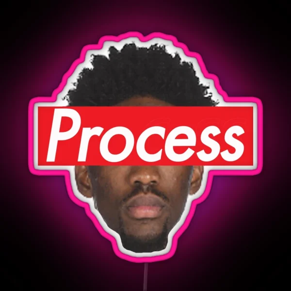 Joel Embiid Philadelphia 76ers Process RGB Neon Sign