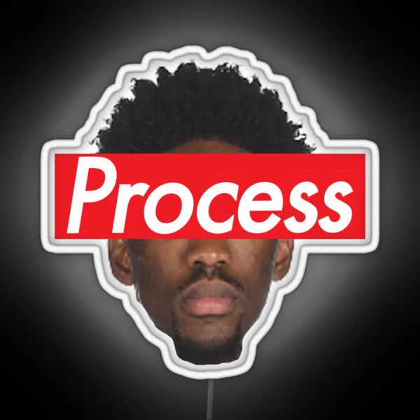 Joel Embiid Philadelphia 76ers Process RGB Neon Sign