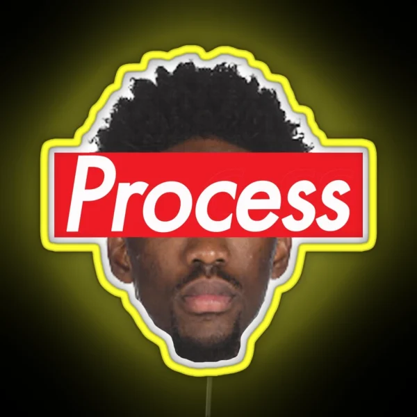 Joel Embiid Philadelphia 76ers Process RGB Neon Sign