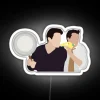 Vintage Neon Sign with Joey and Chandler's Iconic Friendship Quote