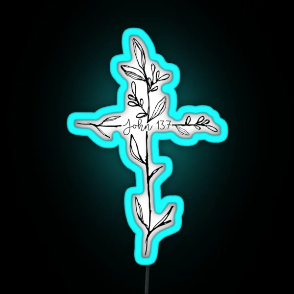John 13 7 Cross RGB Neon Sign