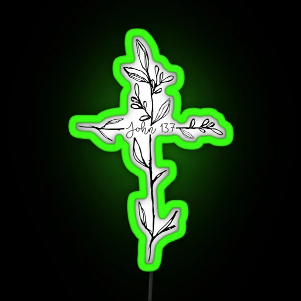 John 13 7 Cross RGB Neon Sign