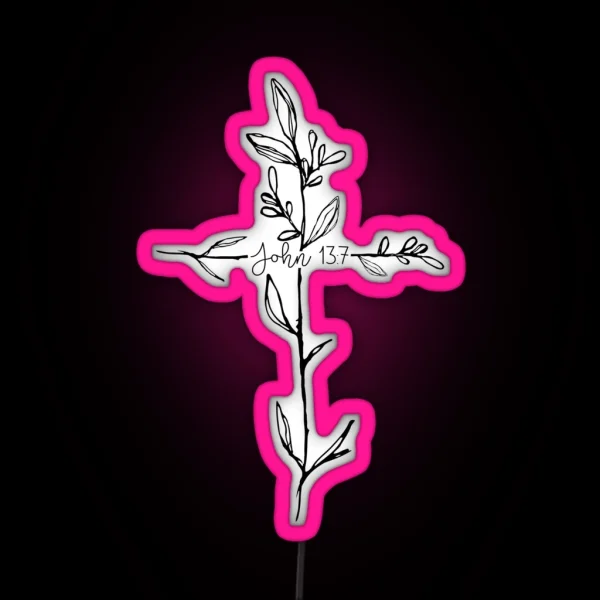 John 13 7 Cross RGB Neon Sign