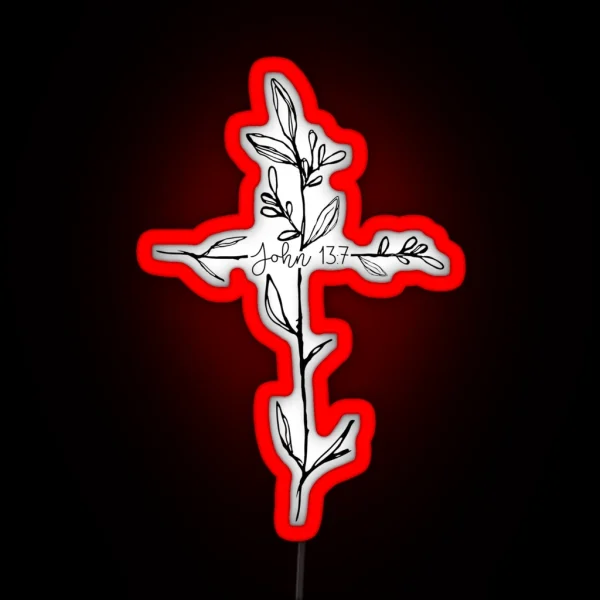John 13 7 Cross RGB Neon Sign