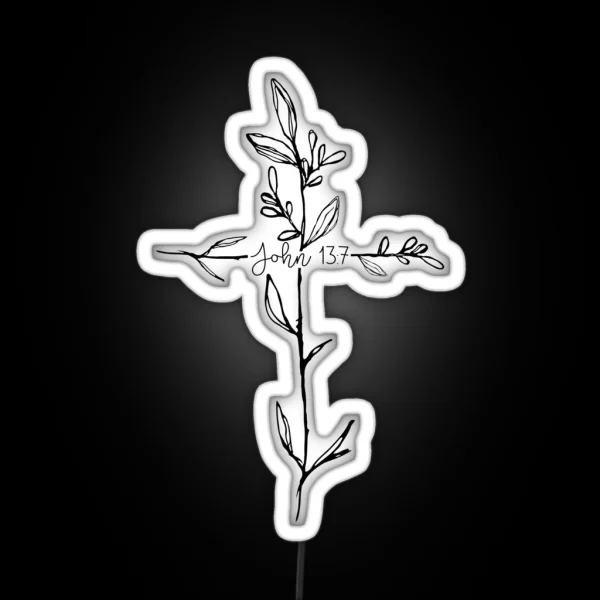 John 13 7 Cross RGB Neon Sign