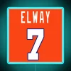 Shining tribute to legendary quarterback John Elway with vibrant colors