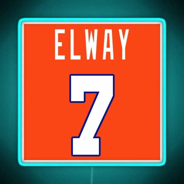 John Elway RGB Neon Sign