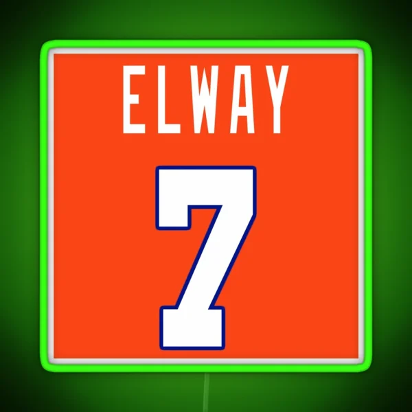 John Elway RGB Neon Sign