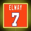 Personalized Colorado Rockies inspired John Elway Denver Broncos sports neon sign