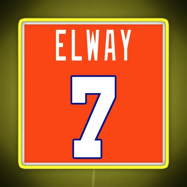 John Elway RGB Neon Sign