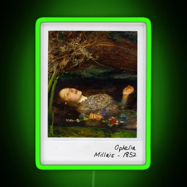 John Everett Millais Ophelia RGB Neon Sign