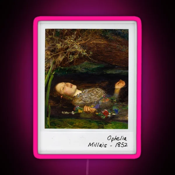 John Everett Millais Ophelia RGB Neon Sign