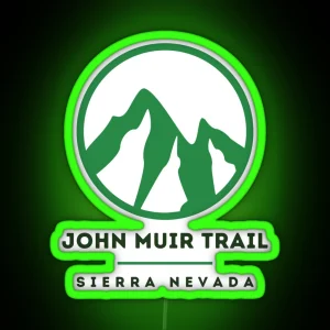 John Muir Trail Mountain Circle Design Dark Image For Light Clothing RGB Neon Sign