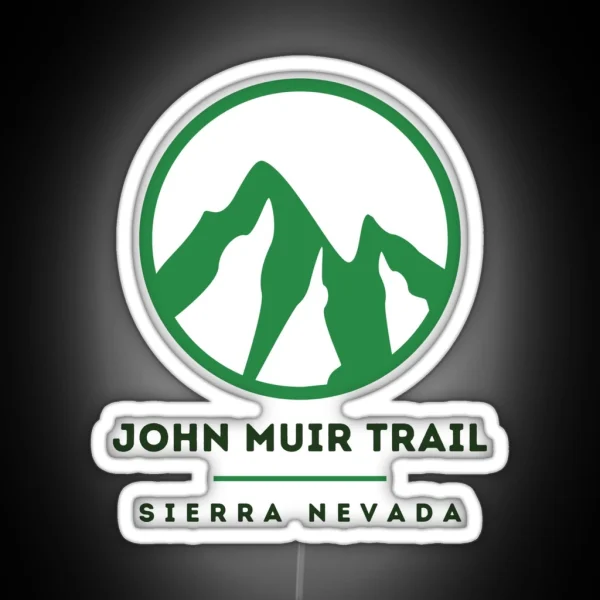 John Muir Trail Mountain Circle Design Dark Image For RGB Neon Sign