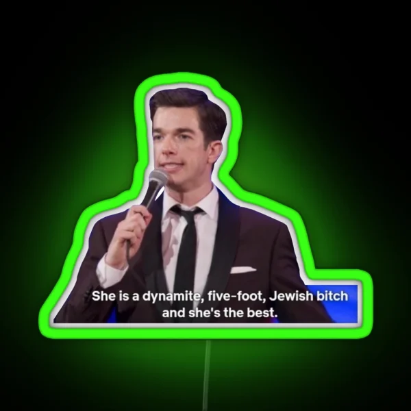 John Mulaney Jewish RGB Neon Sign
