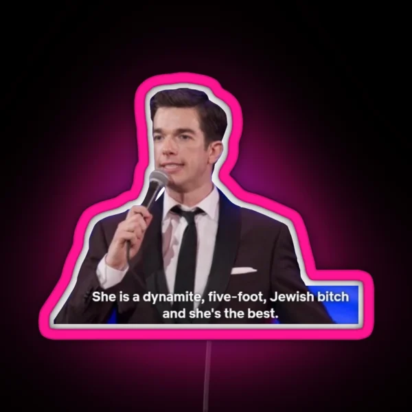 John Mulaney Jewish RGB Neon Sign