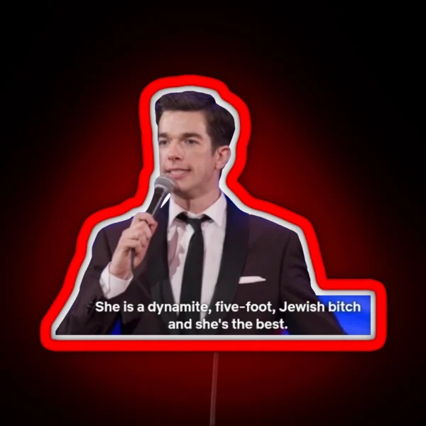 John Mulaney Jewish RGB Neon Sign